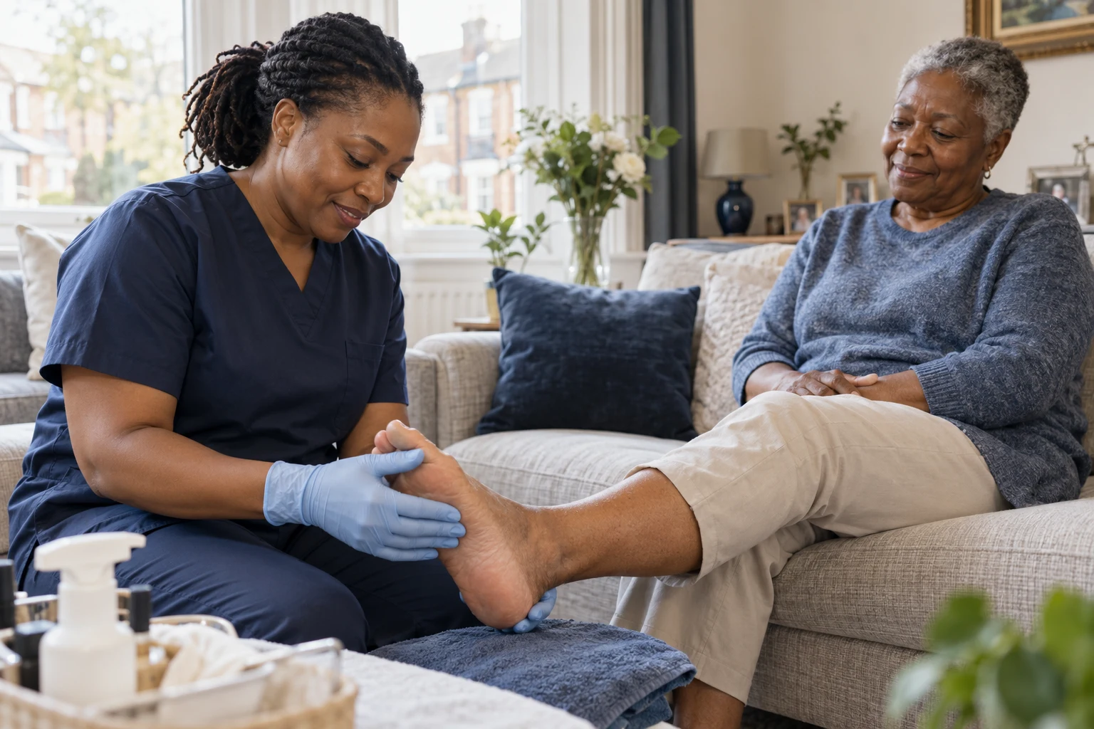 Illustrative foot-care detail