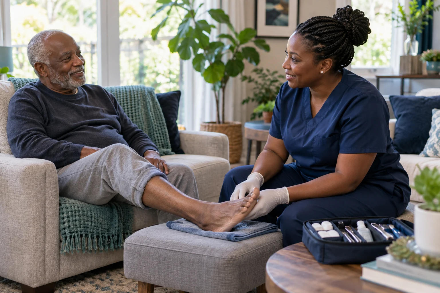 Illustrative a conversation before care