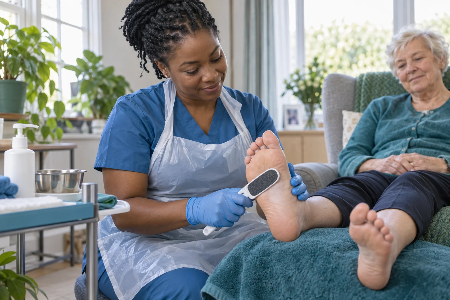 Illustrative foot-care photograph for corn & callus removal
