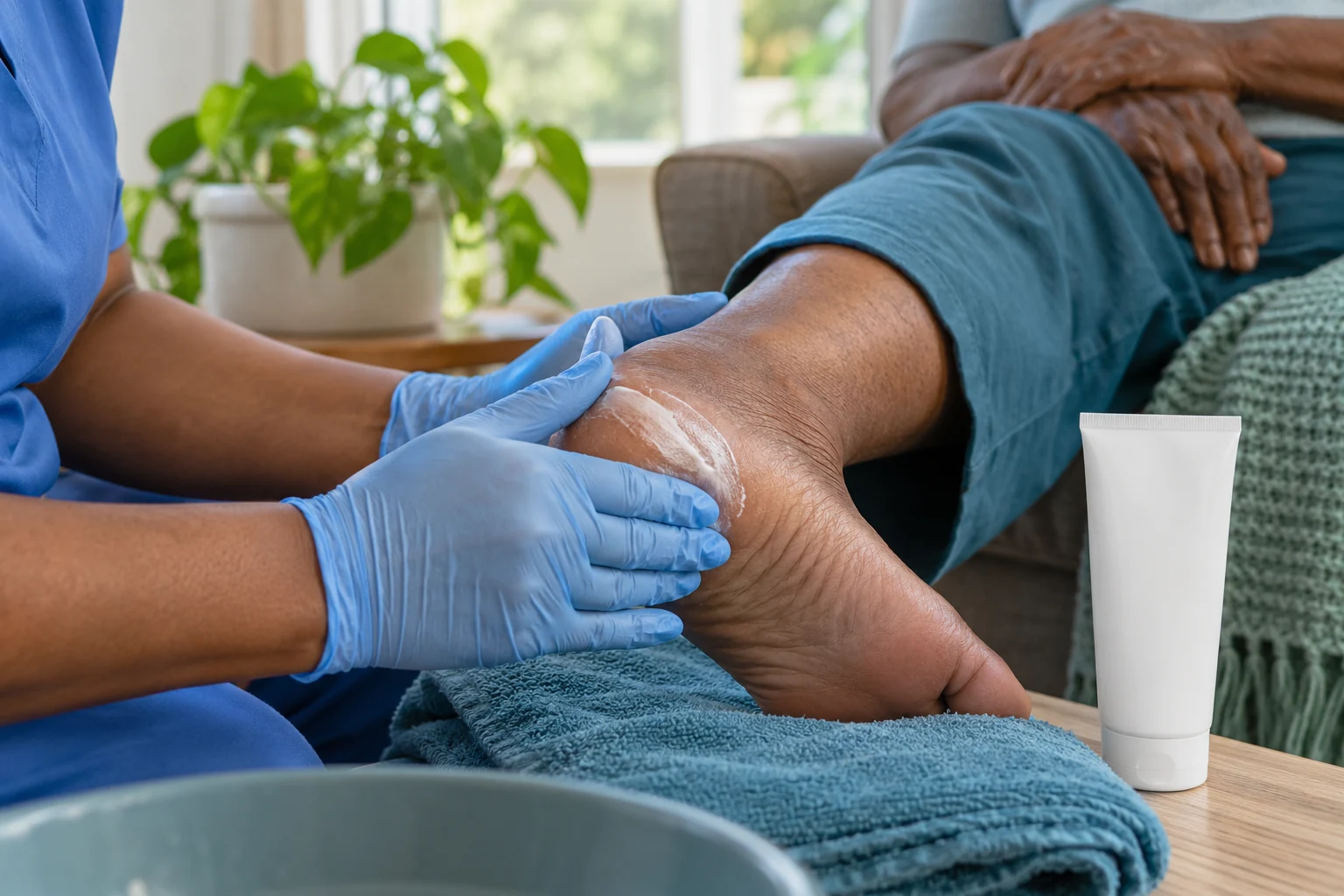 Illustrative foot-care photograph for cracked heel treatment
