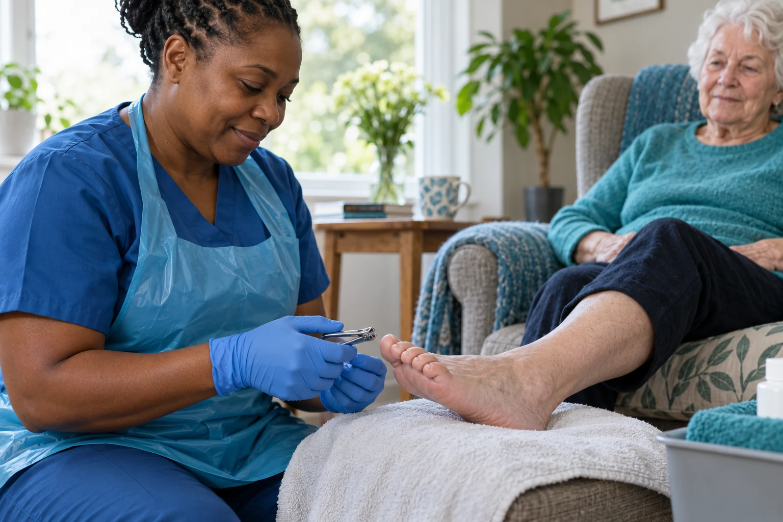 Illustrative foot-care photograph for nail care & thickened nails