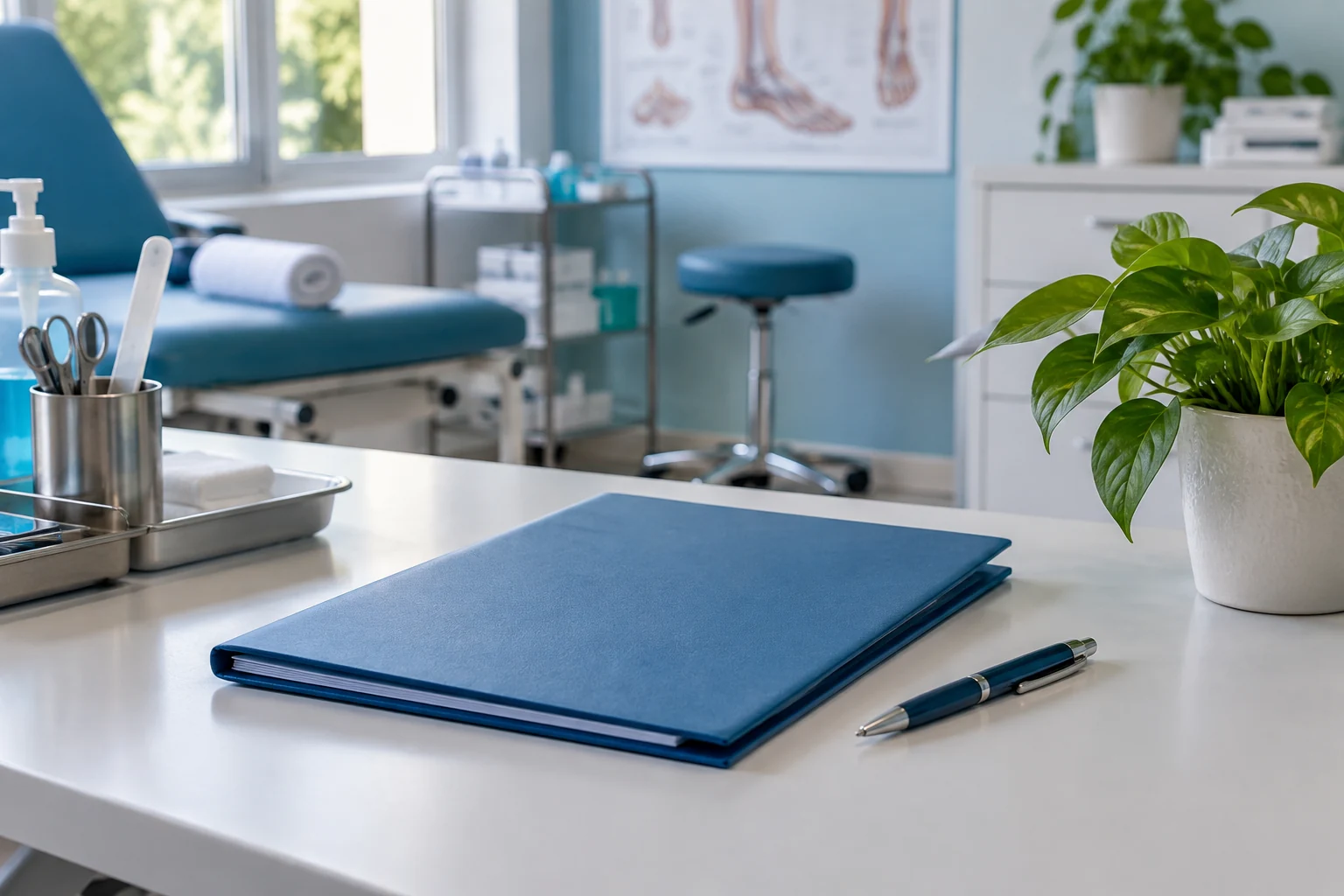 Illustrative foot-care scene
