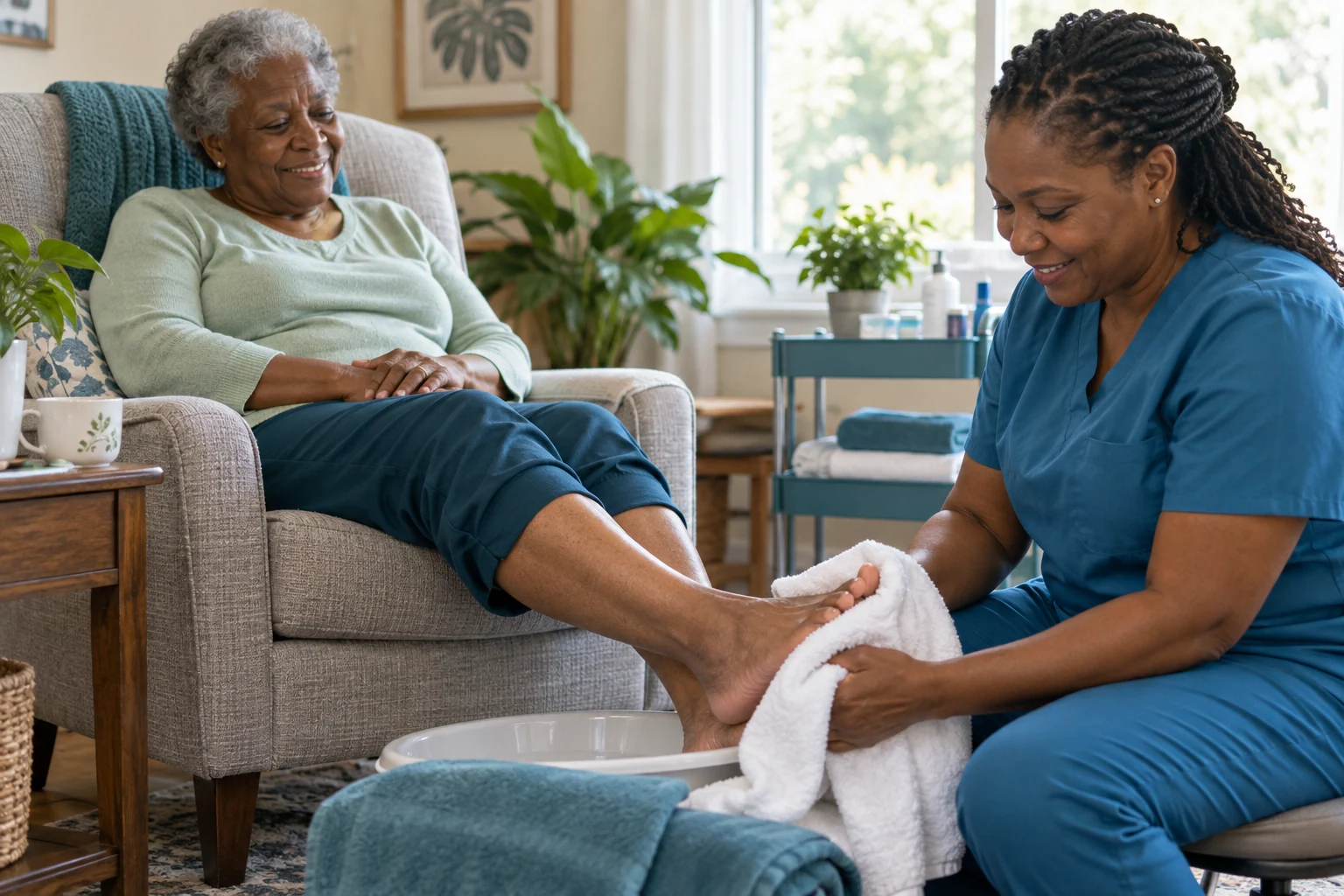 Illustrative foot-care photograph for routine foot care & maintenance